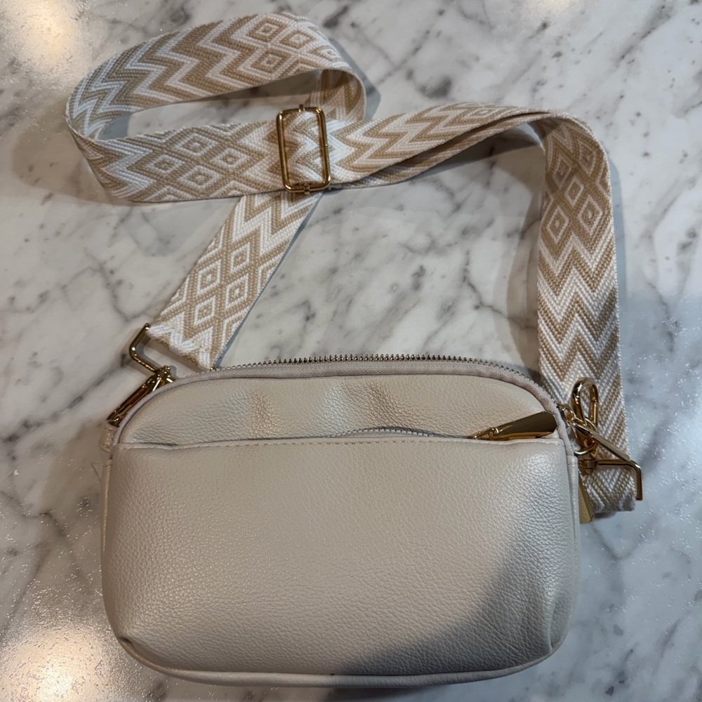 Stylish Cream Crossbody Bag